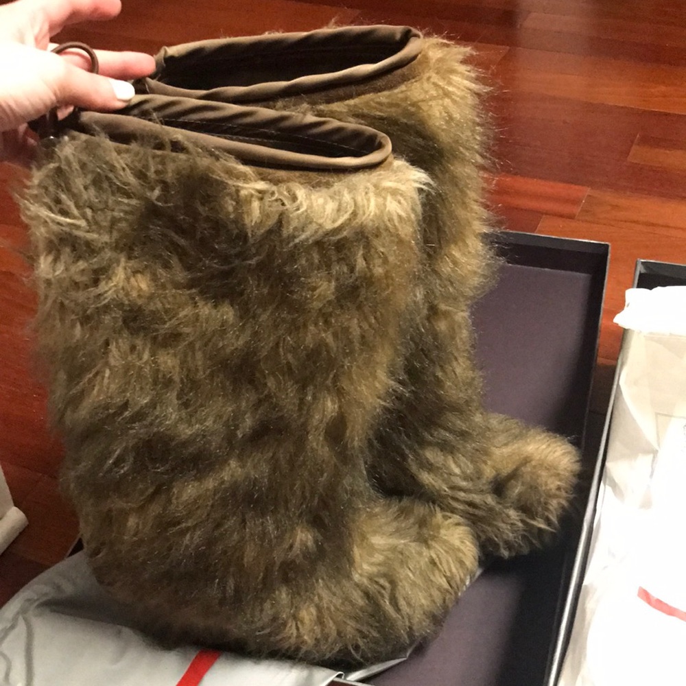 Authentic Prada fur boots